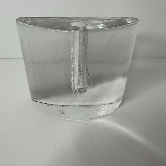 Living Quarters Half Moon Glass Bud Vase Taper Candle Pen Holder Book End Heavy - Picture 15 of 15